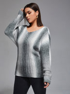 VIP Plus Gradient Round Neck Knit Sweaters
