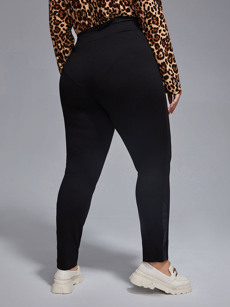 VIP Plus Zipper Elastic Waist Skinny Pants