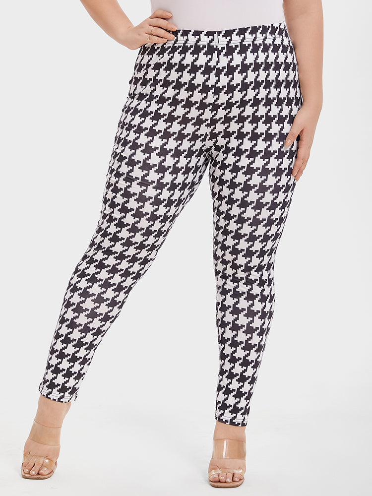 VIP Houndstooth Print Skinny Pants