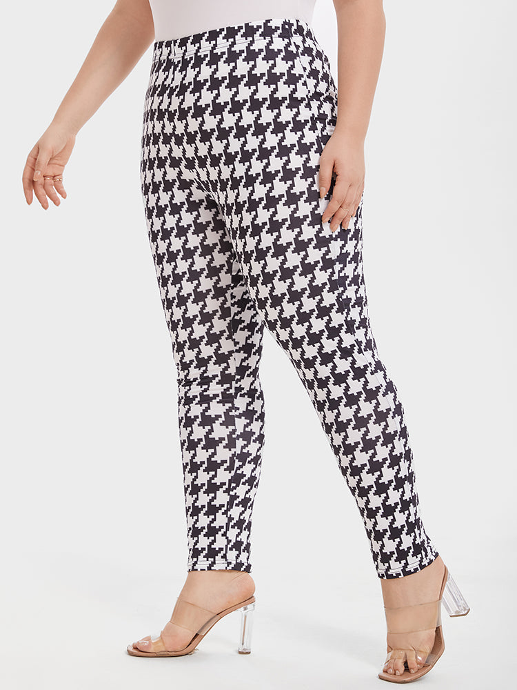 VIP Houndstooth Print Skinny Pants