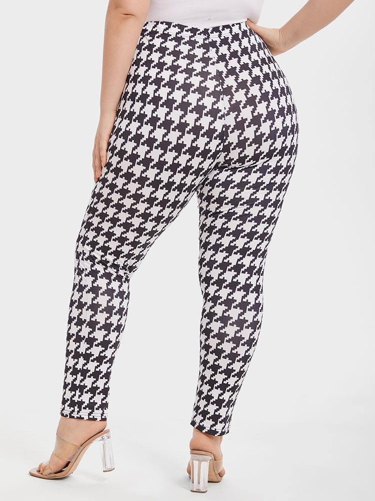VIP Houndstooth Print Skinny Pants