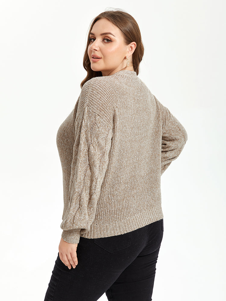 Button Front Drop Shoulder Open Front Cardigan