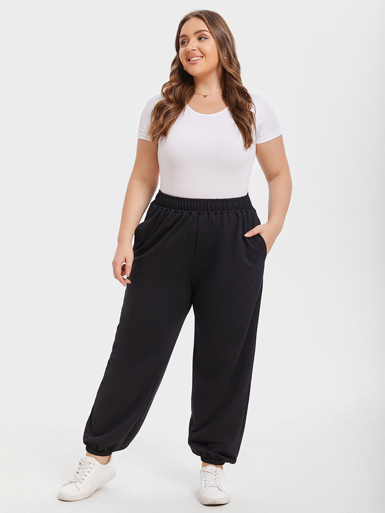 VIP Elastic Waist Slant Pocket Pants
