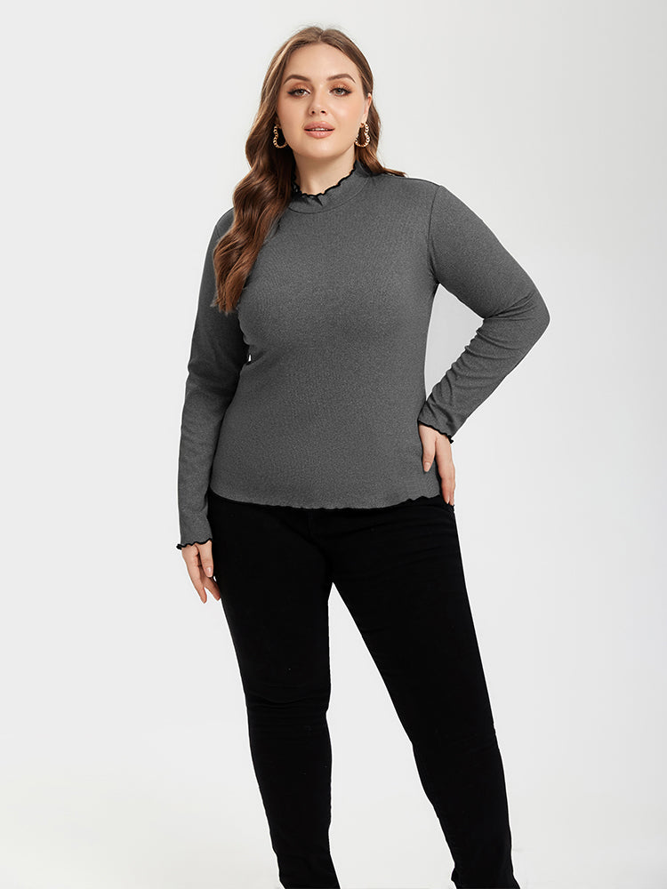 Contrast Trim Round Neck Sweater