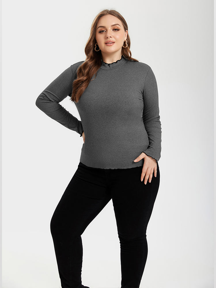 Contrast Trim Round Neck Sweater