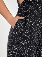 Plus Black Polka Dot Spaghetti Strap Jumpsuit