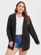 VIP Pointelle Knit Button Dual Pocket Cardigan