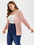 VIP Pointelle Knit Button Front Cardigan