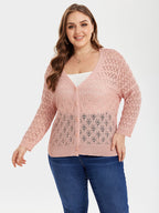 VIP Pointelle Knit Button Front Cardigan
