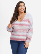 VIP Ombre V-Neck Drop Shoulder Sweater