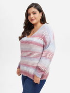 VIP Ombre V-Neck Drop Shoulder Sweater