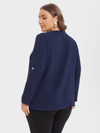 VIP V-Neck Button Detail Pocket Blouse