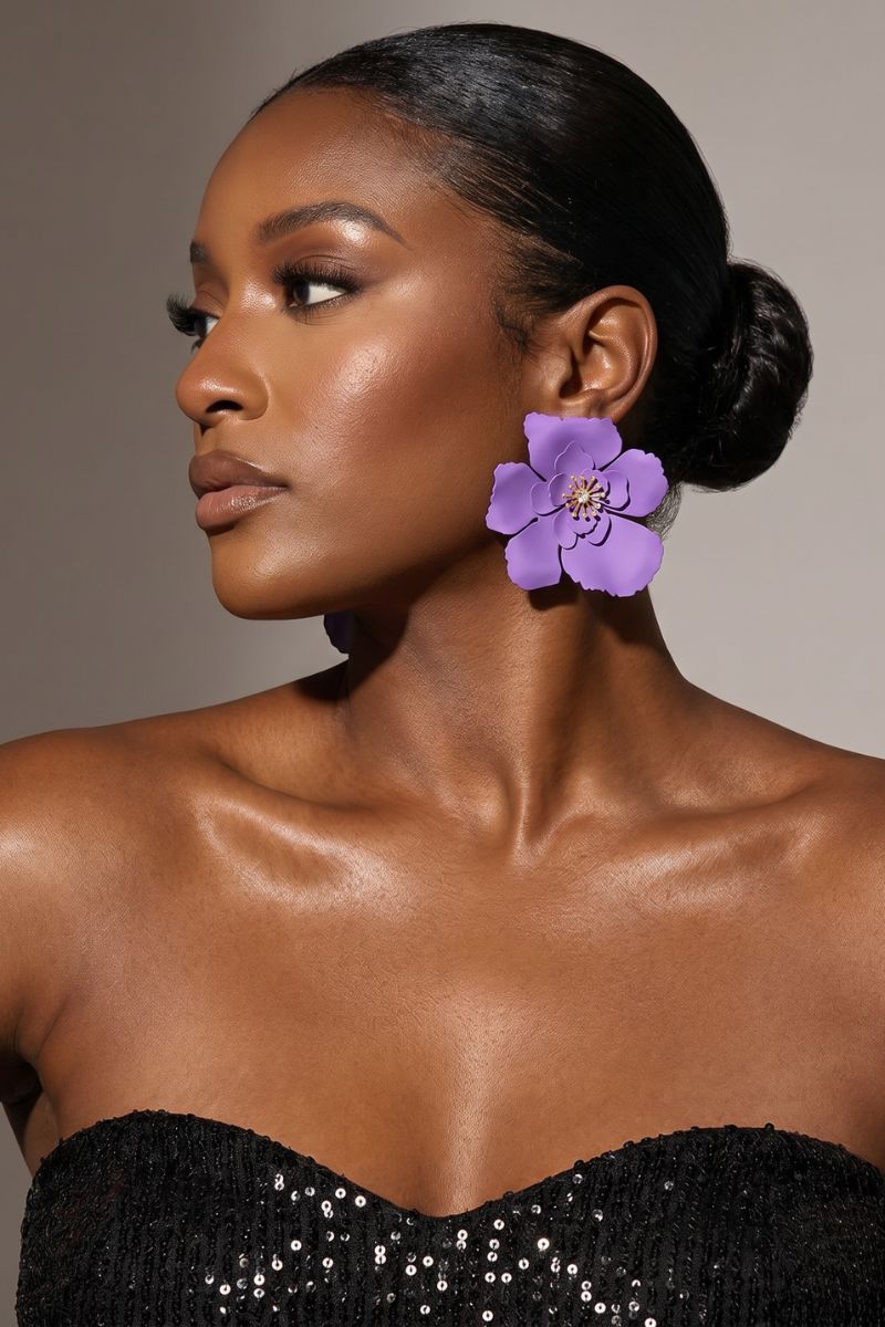 LAVENDER BLOSSOM EARRINGS