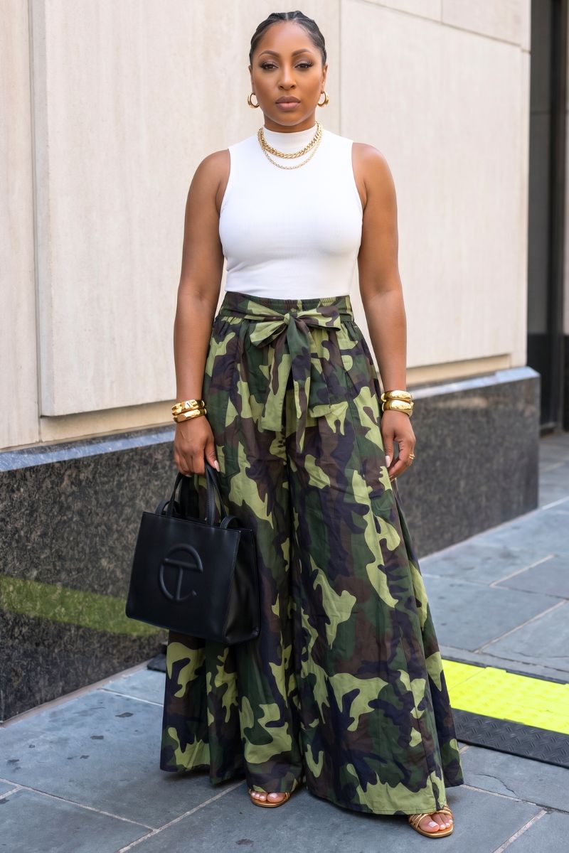 Runway Rebel 2.0 Camo Palazzo Pants