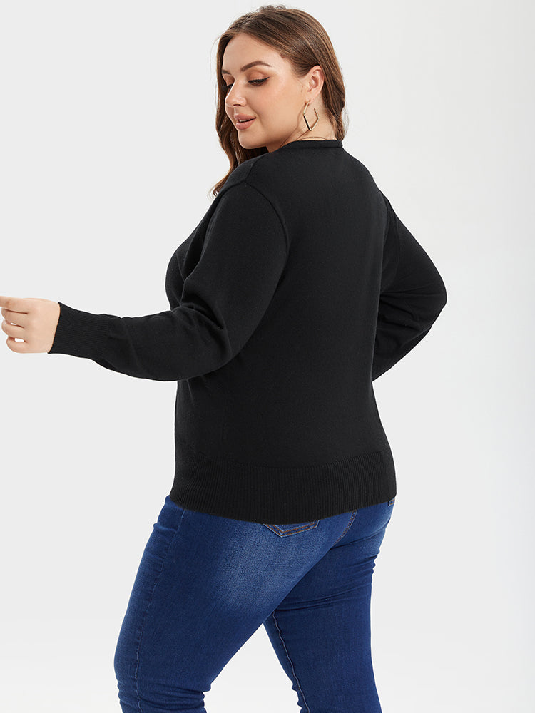 V-Neck Button Front Cardigan