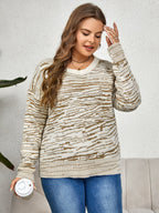 Space Dye Drop Shoulder Sweater