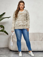 Space Dye Drop Shoulder Sweater