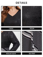 VIP Geo Print & Contrast Sequin Maxi Dress