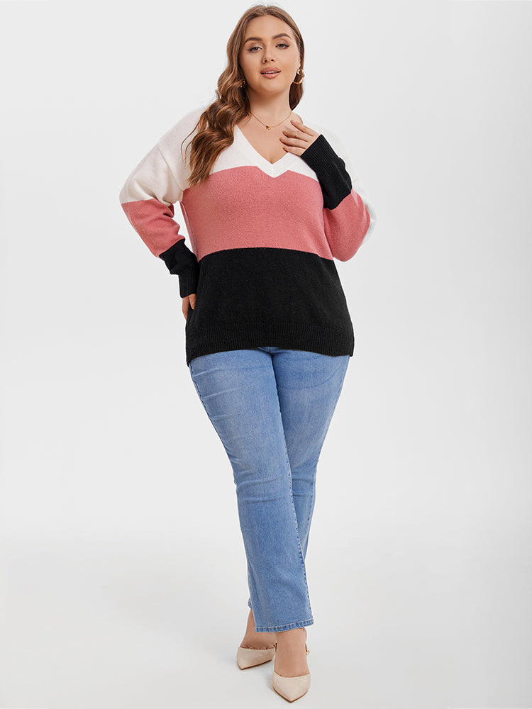 VIP Colorblock Drop Shoulder Sweater