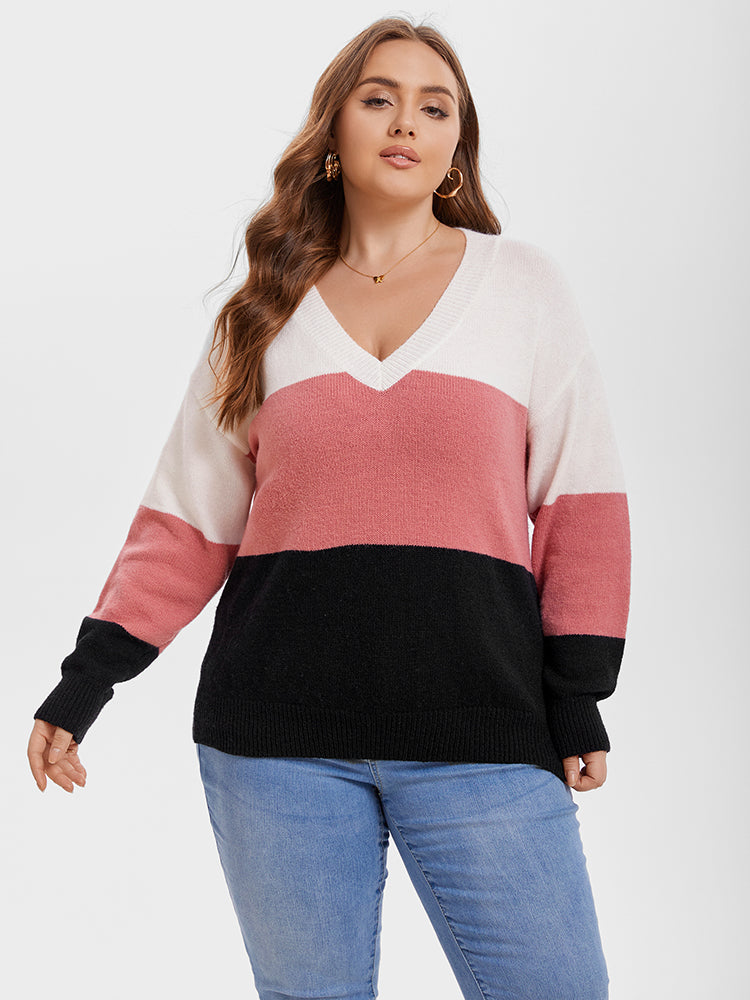 VIP Colorblock Drop Shoulder Sweater
