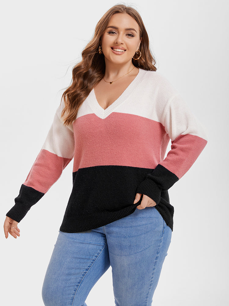 VIP Colorblock Drop Shoulder Sweater