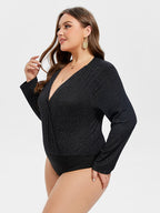 VIP V-Neck Glitter Bodysuit