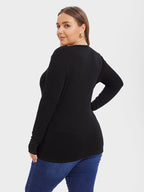 Solid Notched Neck Tee