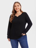 Solid Notched Neck Tee
