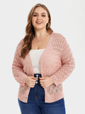 VIP Pointelle Knit Button Front Cardigan