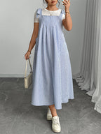 VIP Solid Ruffled Shirred Pocket Sundress