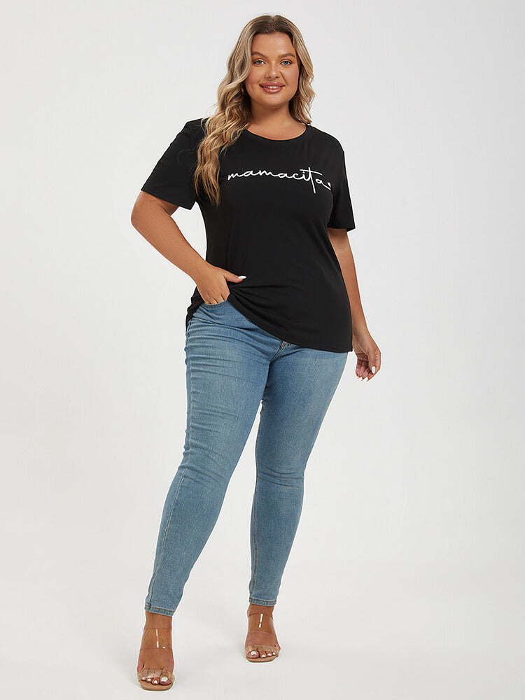 Plus Black Mamacita Graphic Tee