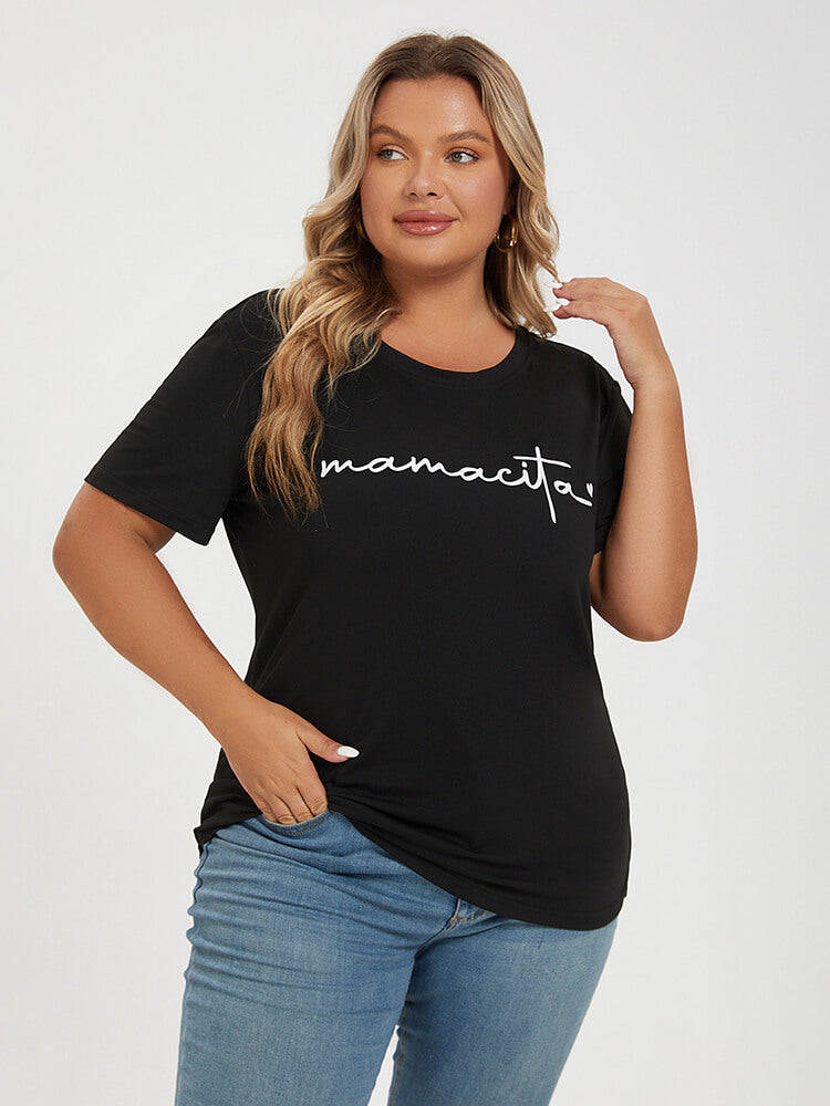 Plus Black Mamacita Graphic Tee