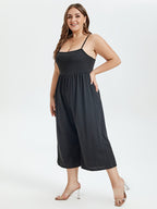 VIP Solid Wide Leg Cami Jumpsuit