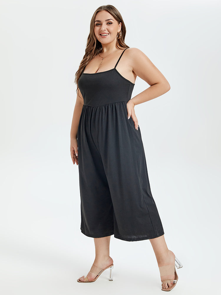 VIP Solid Wide Leg Cami Jumpsuit