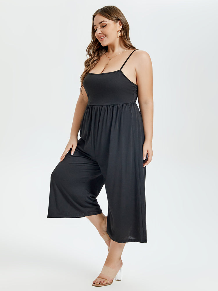 VIP Solid Wide Leg Cami Jumpsuit