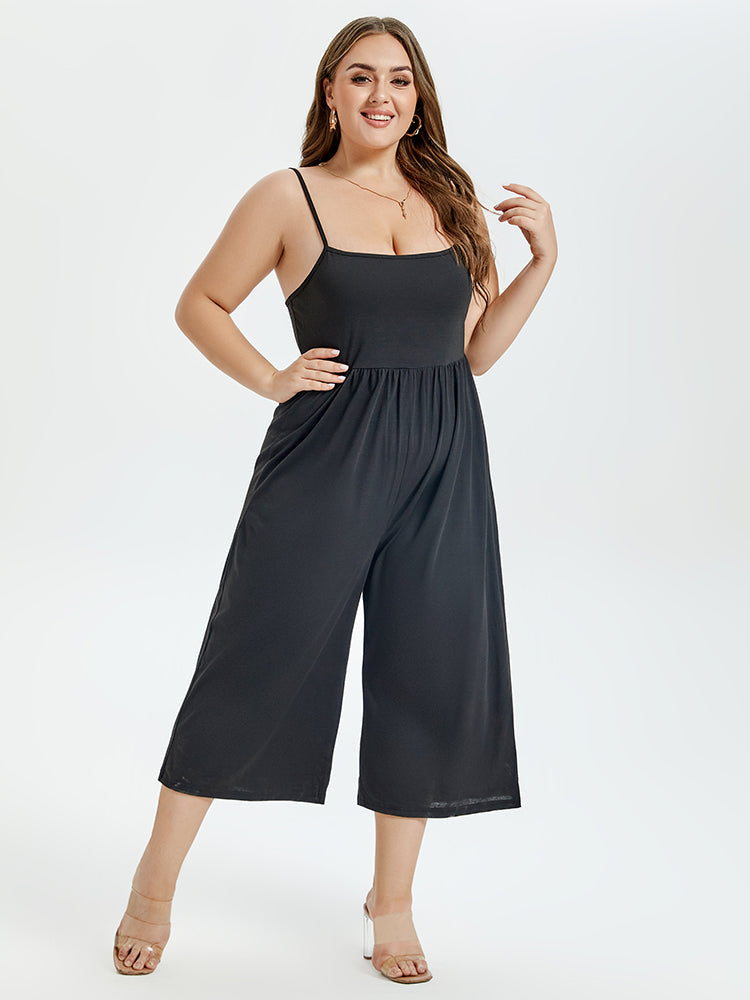 VIP Solid Wide Leg Cami Jumpsuit