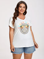Plus White Beach Vibes Graphic Tee