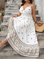 VIP Geo Print Ruffle Hem Sundress