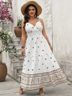 VIP Geo Print Ruffle Hem Sundress
