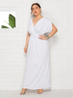 VIP Plus Dolman Sleeve Wrap Maxi Party Dress