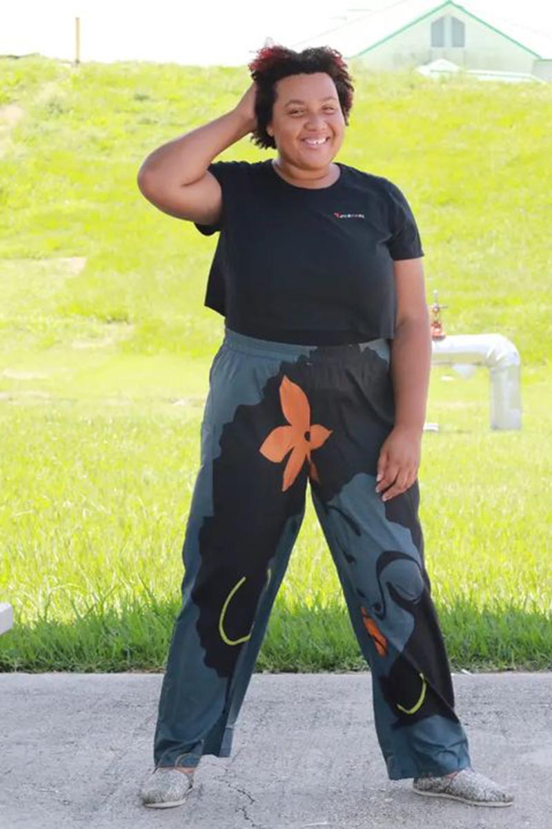 Xpluswear Plus Size African Print Comfort Pants-Grey