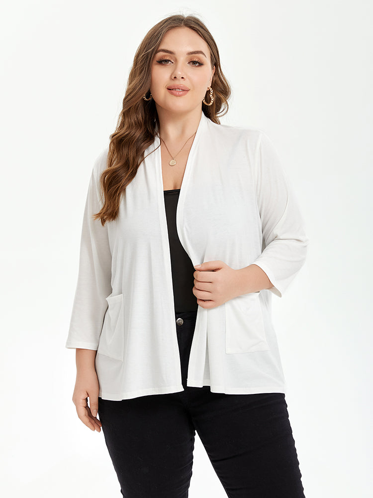 VIP Solid Pocket Patched Open Front Coat