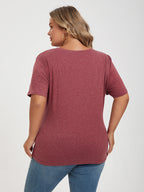 Plus Red Dog Mom Graphic Tee