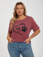 Plus Red Dog Mom Graphic Tee