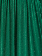 VIP Elastic Waist Split Ruched Glitter Maxi Dress