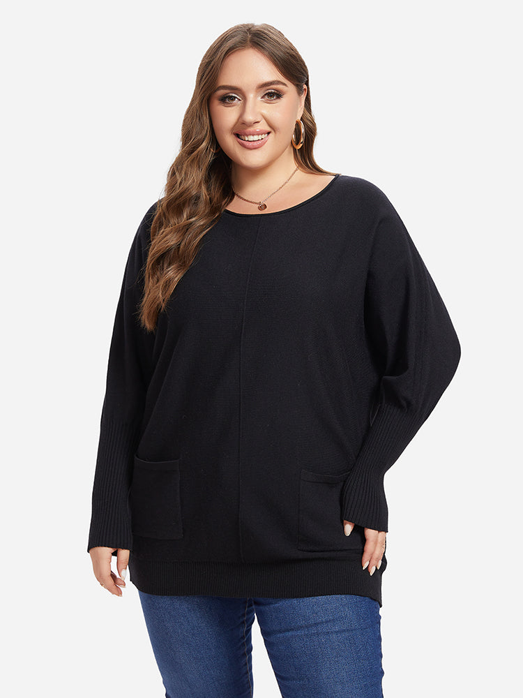 VIP Batwing Sleeve Dual Pocket Sweater