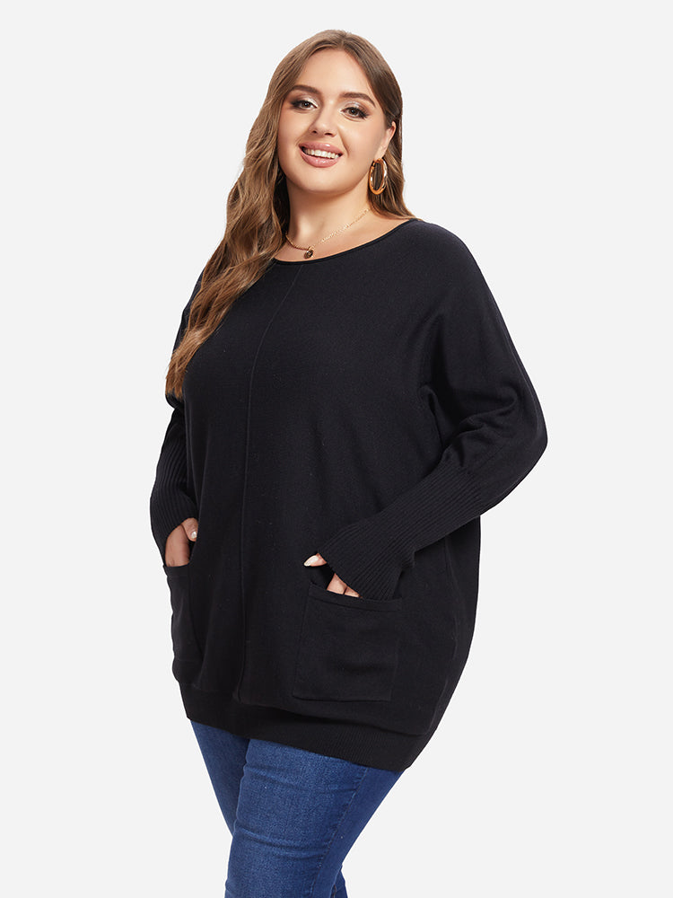 VIP Batwing Sleeve Dual Pocket Sweater