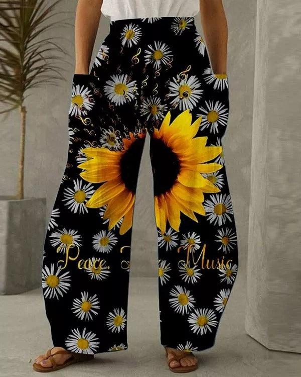 Xpluswear Plus Size African Print Comfort Pants-Grey