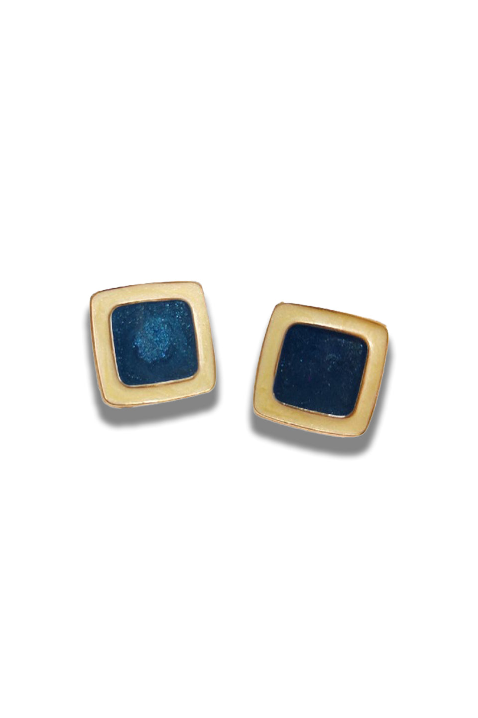Curveins Contrast-Enamel Vintage-French Earring with Drip Detail